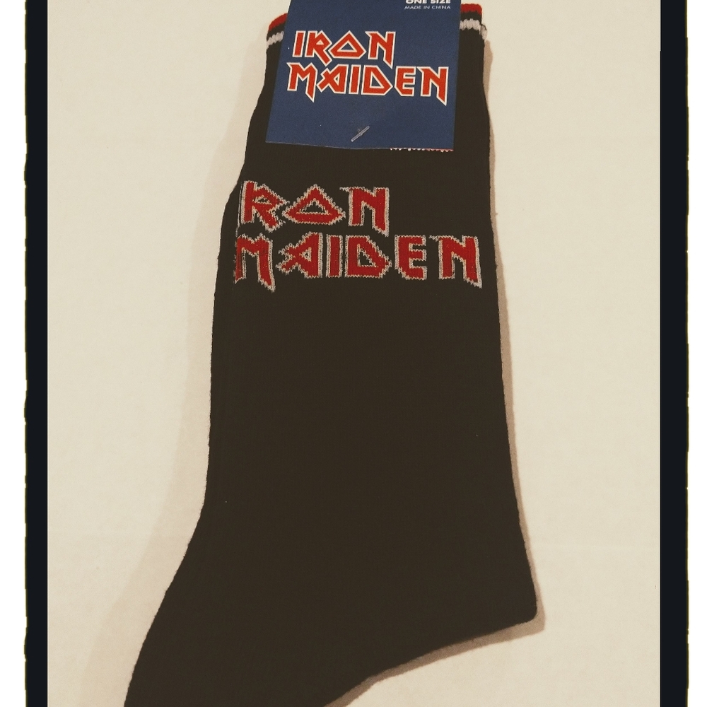 ☠️ Iron Maiden ☠️ Unisex Novelty Socks OSFM - Shoe Size 7 - 12  *NWT*